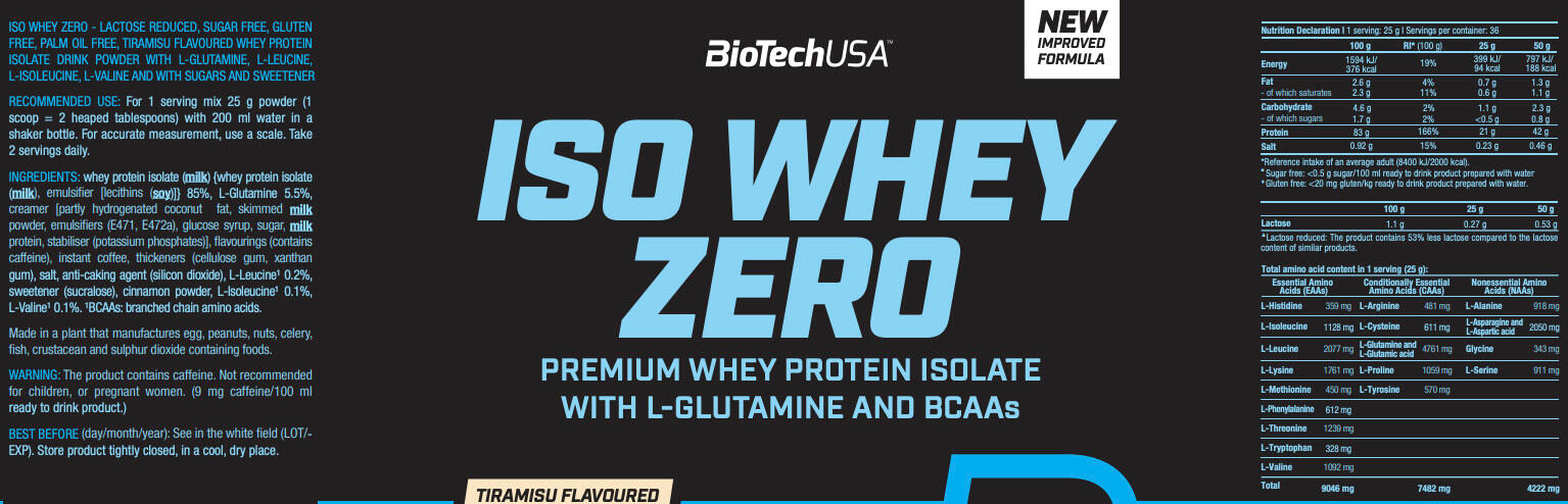 Whey isolate - Iso Whey Zero - Tiramisu 3/3