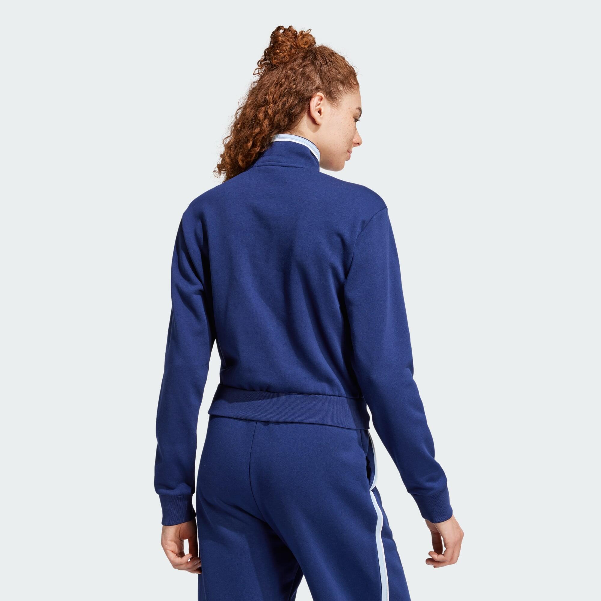 Essentials Color Pop French Terry Crop Trainingsjack met Korte Rits 3/5