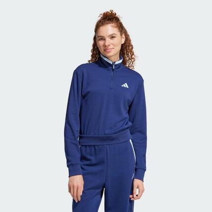 Veste de survêtement courte molleton à quart de zip Essentials Color Pop