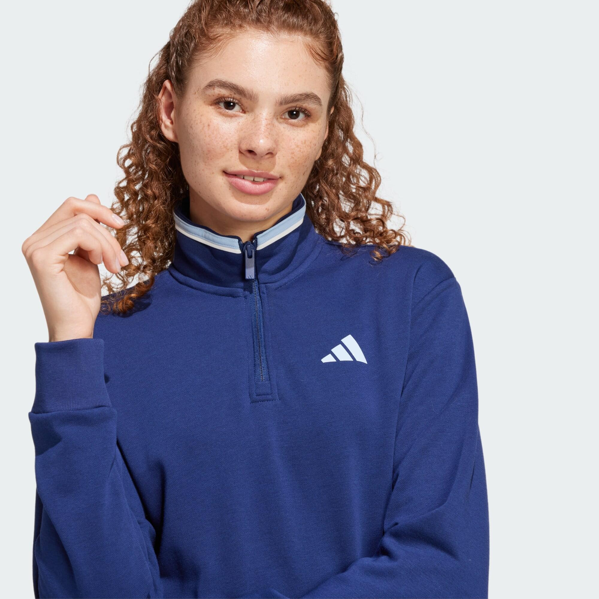 Essentials Color Pop French Terry Crop Trainingsjack met Korte Rits 4/5