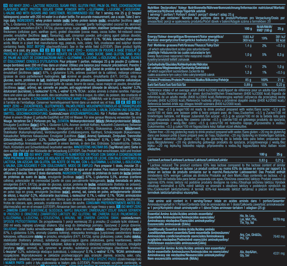 BioTech Iso Whey Zero 500g Beutel 3/6