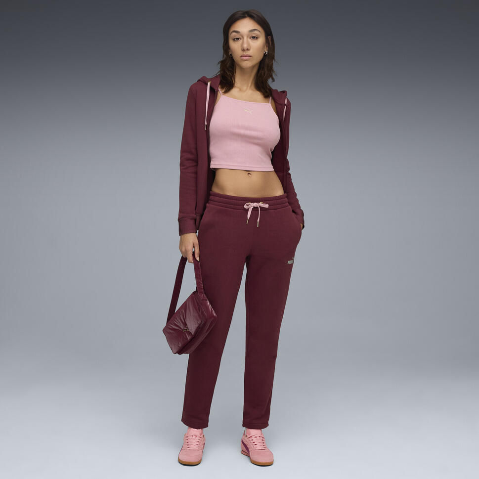 Damski dres z kapturem i metalicznym wykończeniem PUMA Ruby Shimmer Red