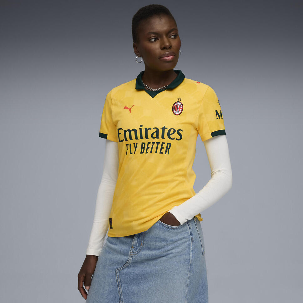 Damska trzecia koszulka AC Milan 25/26 PUMA Sunny Yellow Dark Myrtle Green