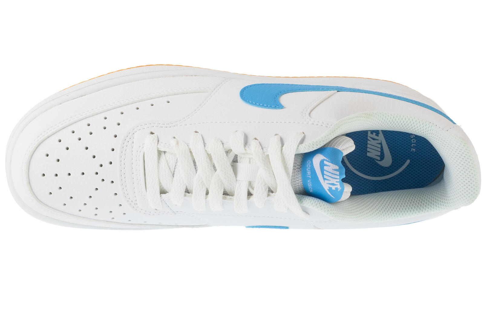 Schuhe Nike Court Vision weiße Leder 3/4