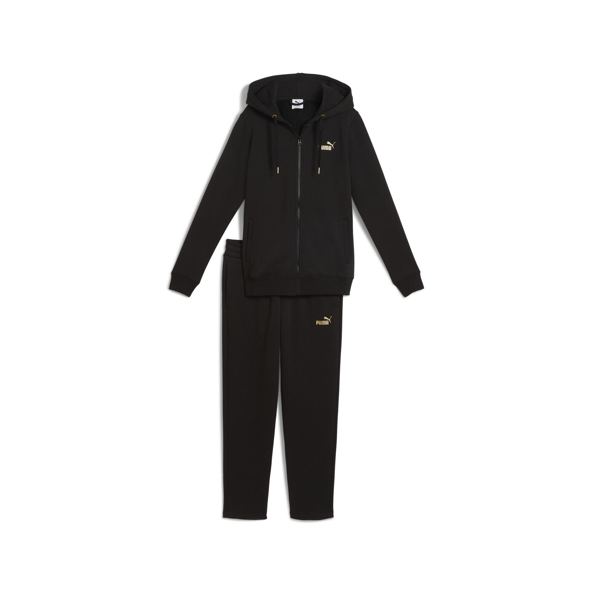 Damski dres z kapturem i metalicznym wykończeniem PUMA Black