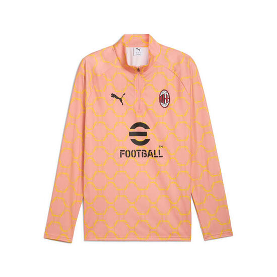 Maglia pre-partita con zip a un quarto AC Milan da uomo PUMA