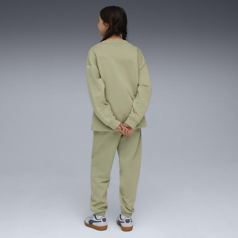 Trening alergare copii oversize, buzunare laterale Lux Army Green, verde PUMA