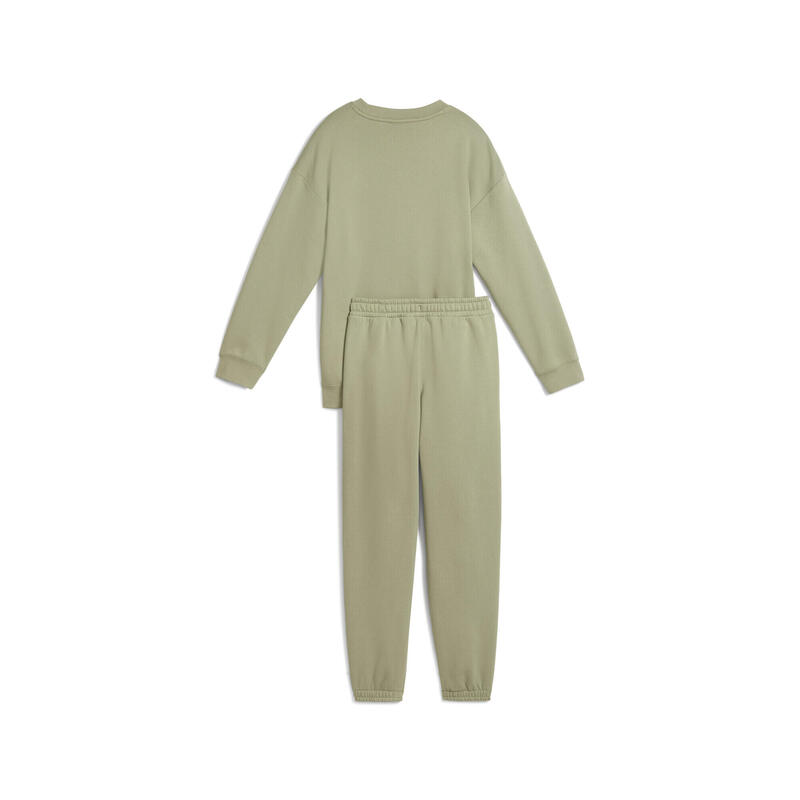 Trening alergare copii oversize, buzunare laterale Lux Army Green, verde PUMA