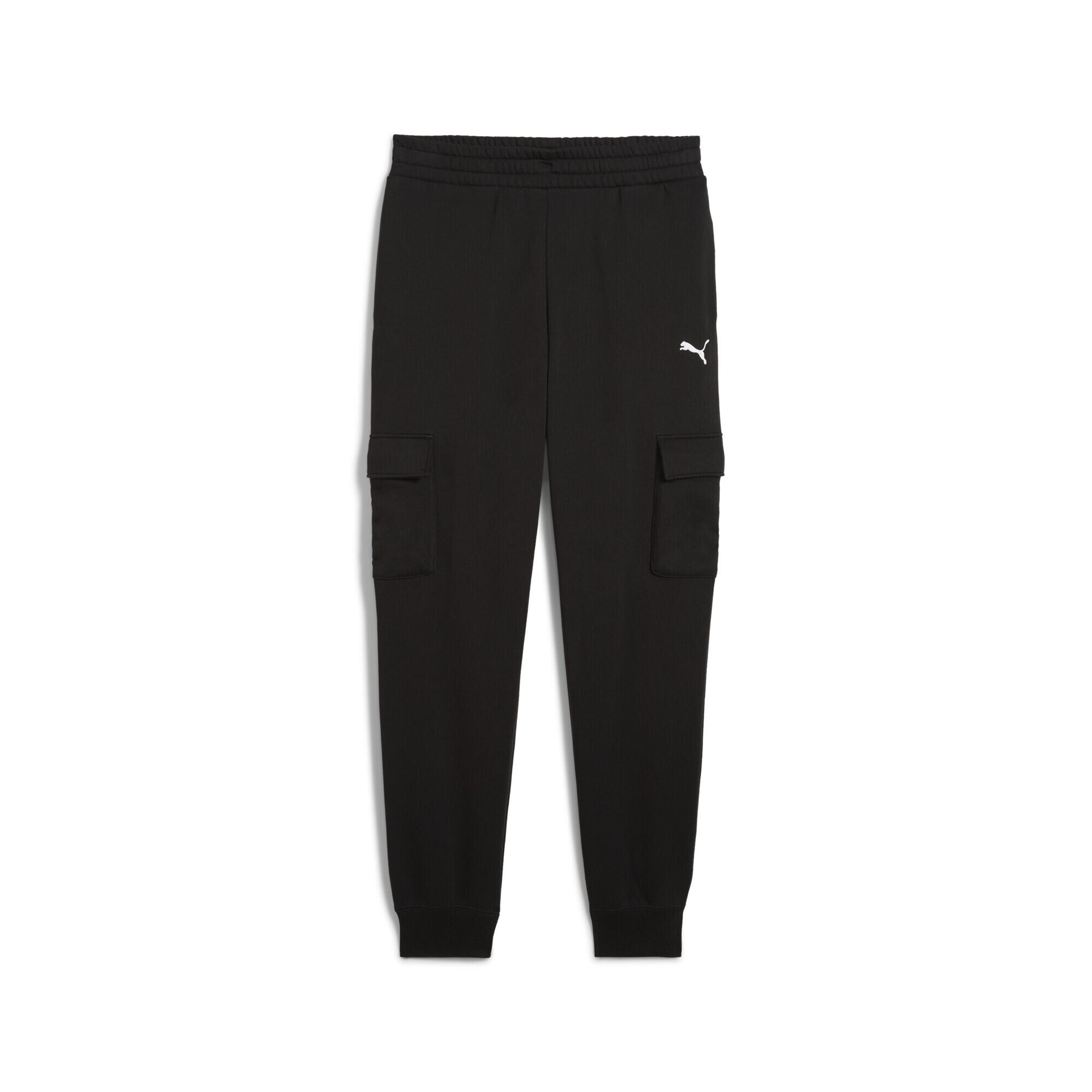 PUMA Puma ESS Cargo Pants FL CL – Men's Black Cargo Joggers (M)