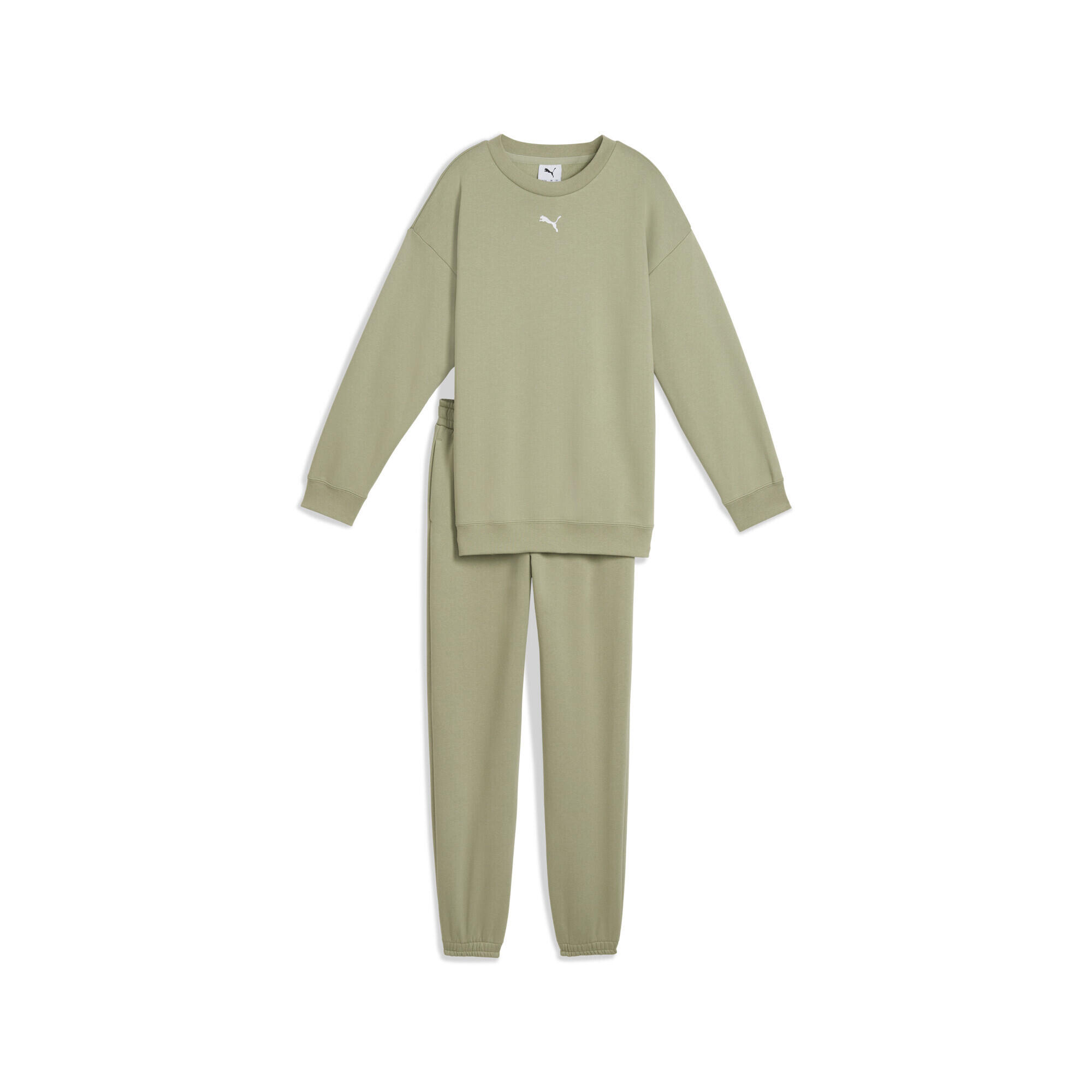 Młodzieżówy dres oversize Loungewear PUMA Lux Army Green
