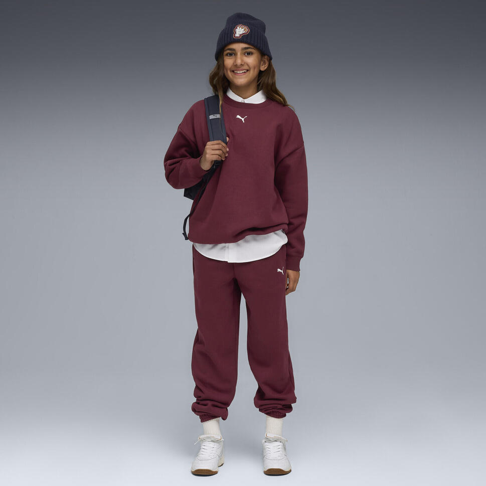 Młodzieżówy dres oversize Loungewear PUMA Ruby Shimmer Red