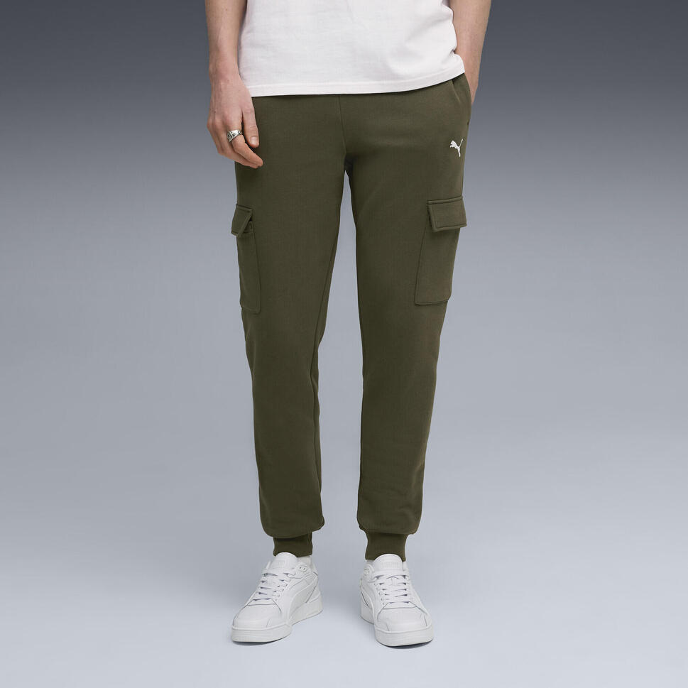 Męskie bojówki Essentials PUMA Dark Olive Green