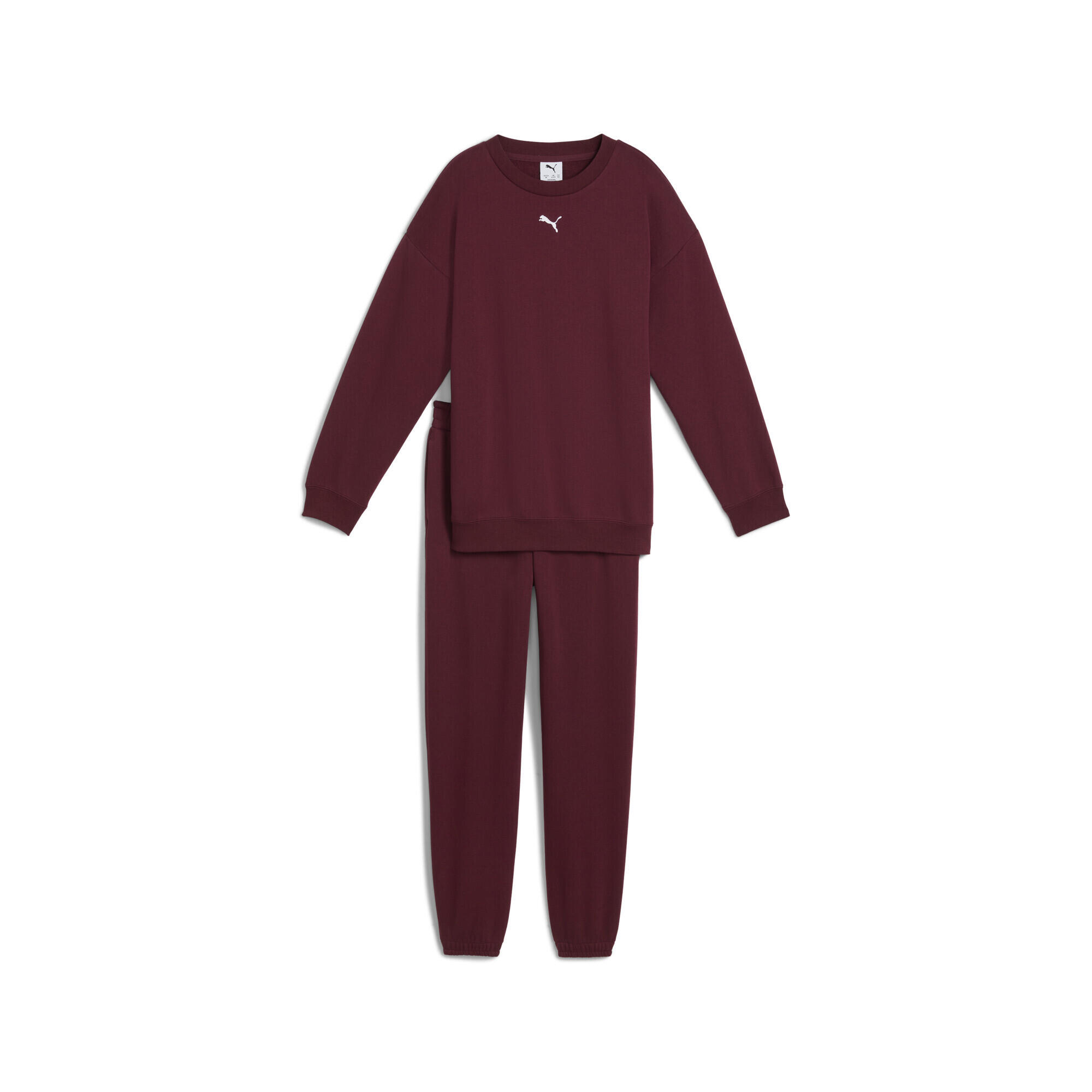 Młodzieżówy dres oversize Loungewear PUMA Ruby Shimmer Red