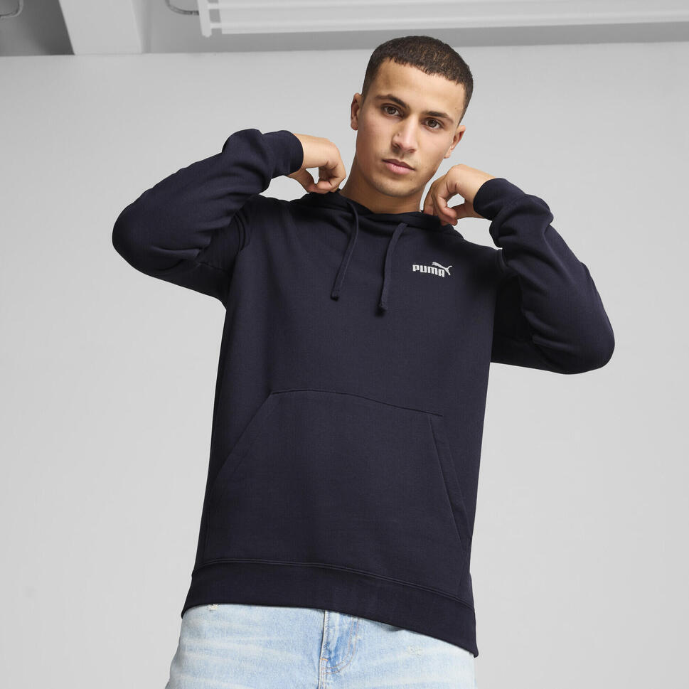 Męska bluza z kapturem Essentials z małym logo No. 1 PUMA New Navy Blue