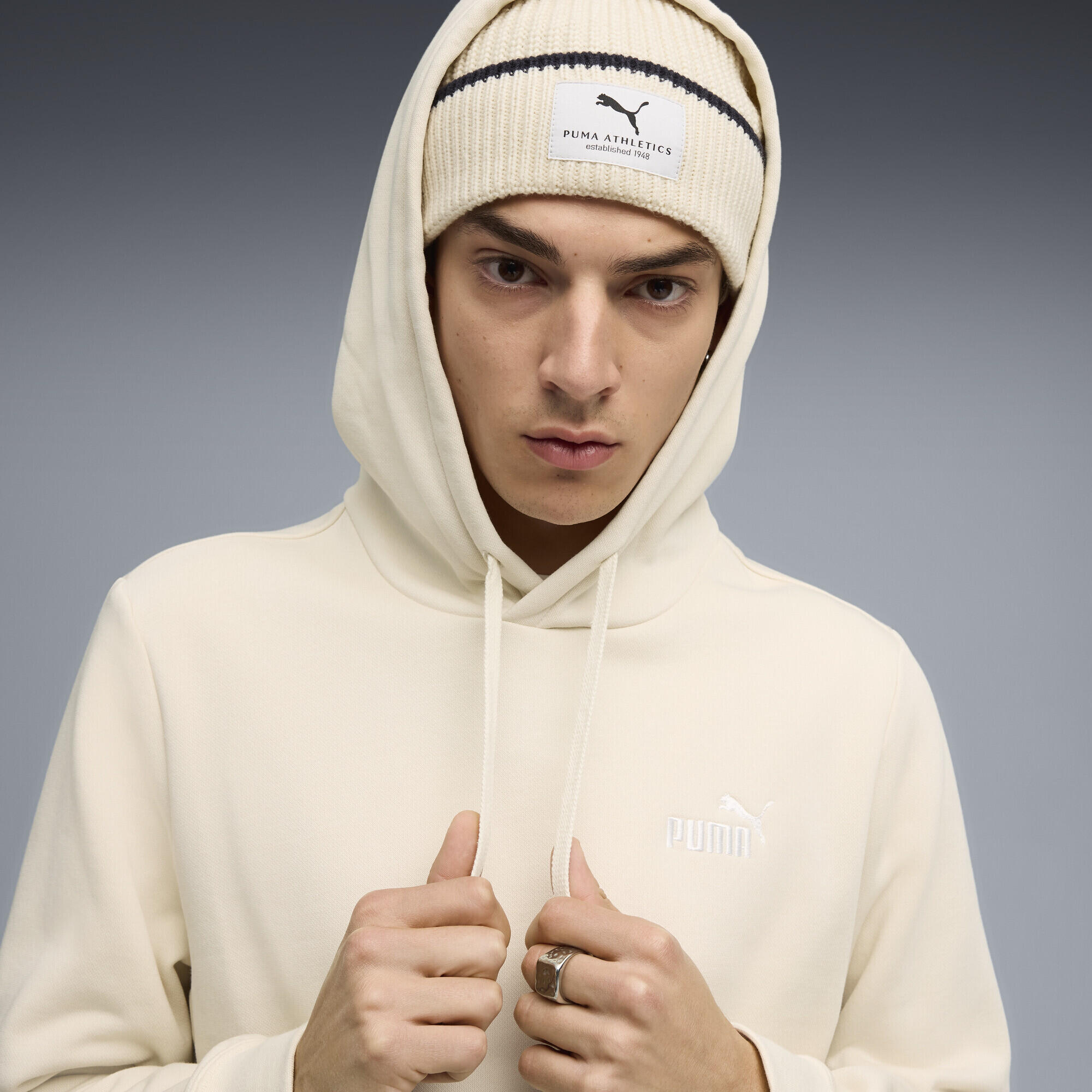 Felpa con cappuccio Essentials con logo piccolo N. 1 da uomo PUMA 3/6