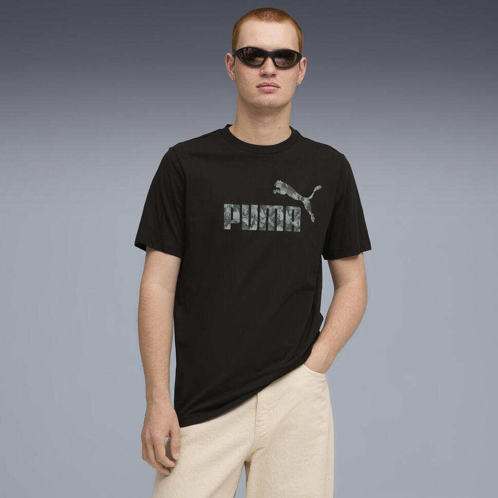 Męska koszulka Essentials Camo PUMA Black