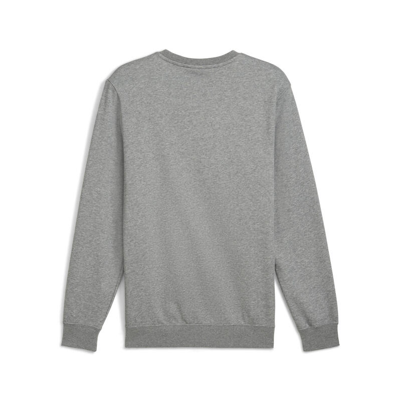 Pulover alergare bărbați logo fleece Essentials No. 1 Logo Crewneck, gri PUMA