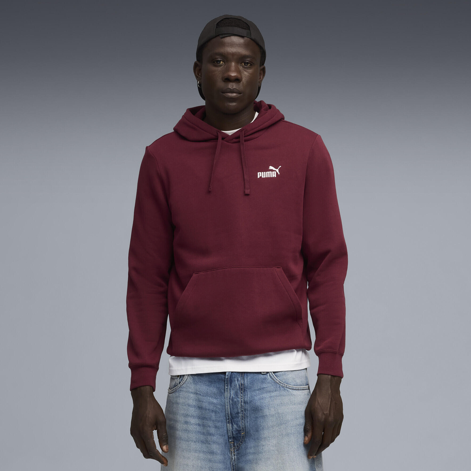 Felpa con cappuccio Essentials con logo piccolo N. 1 da uomo PUMA 2/6