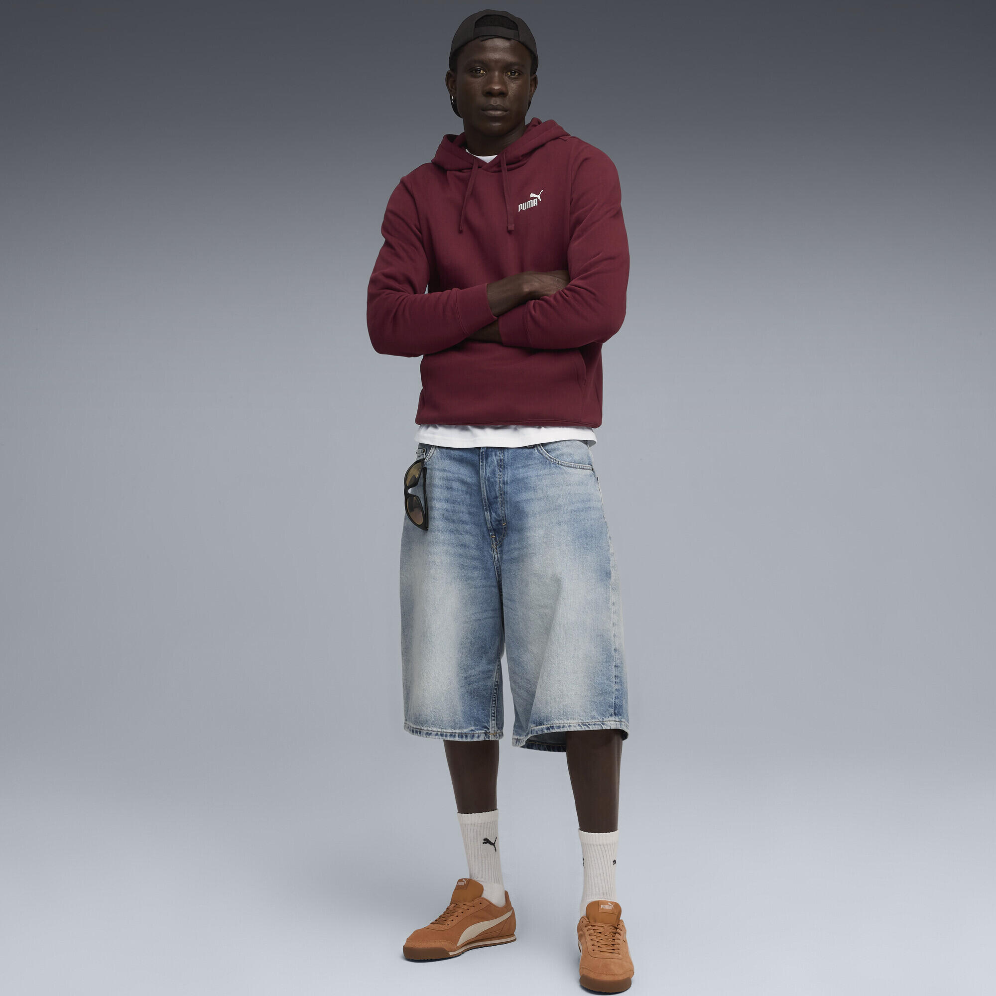 Felpa con cappuccio Essentials con logo piccolo N. 1 da uomo PUMA 4/6