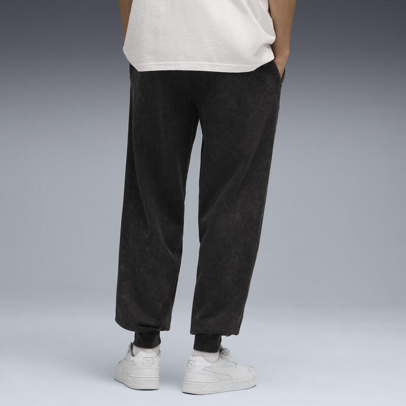 Pantalon bărbați croială lejeră Essentials Elevated Relaxed Wash, negru PUMA