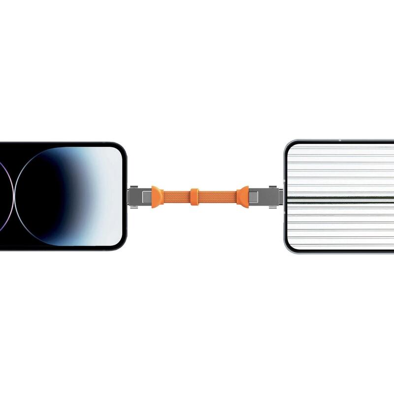 inCharge XS - Cablu de încărcare USB-C - 4 în 1 - 240W - Portocaliu