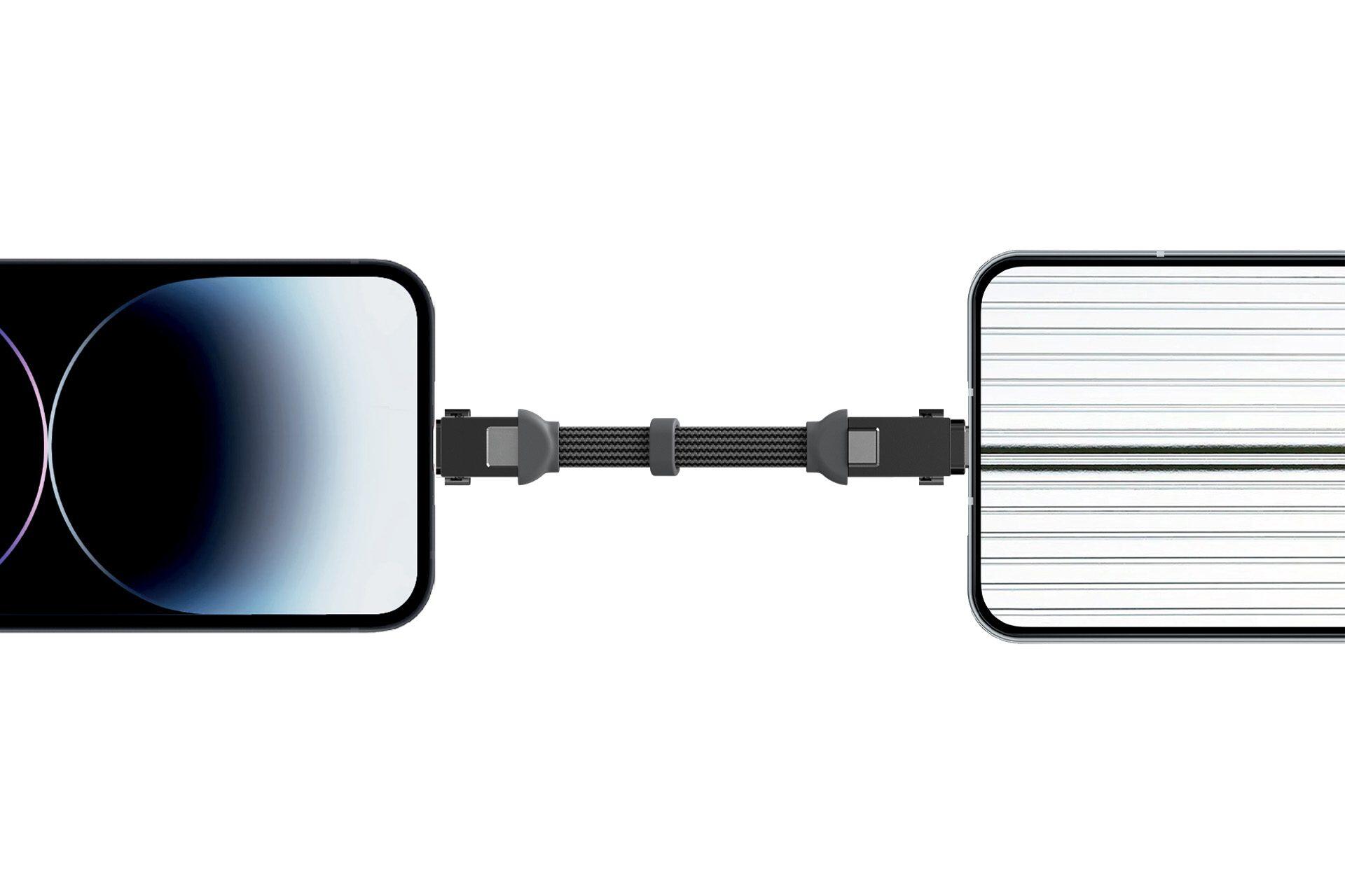 inCharge XS - kabel ładujący USB-C - 4 w 1 - 240W - Szary 4/5