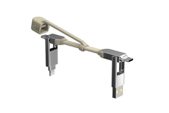 inCharge XS - Cavo di ricarica USB-C - 4-in-1 - 240W - Beige