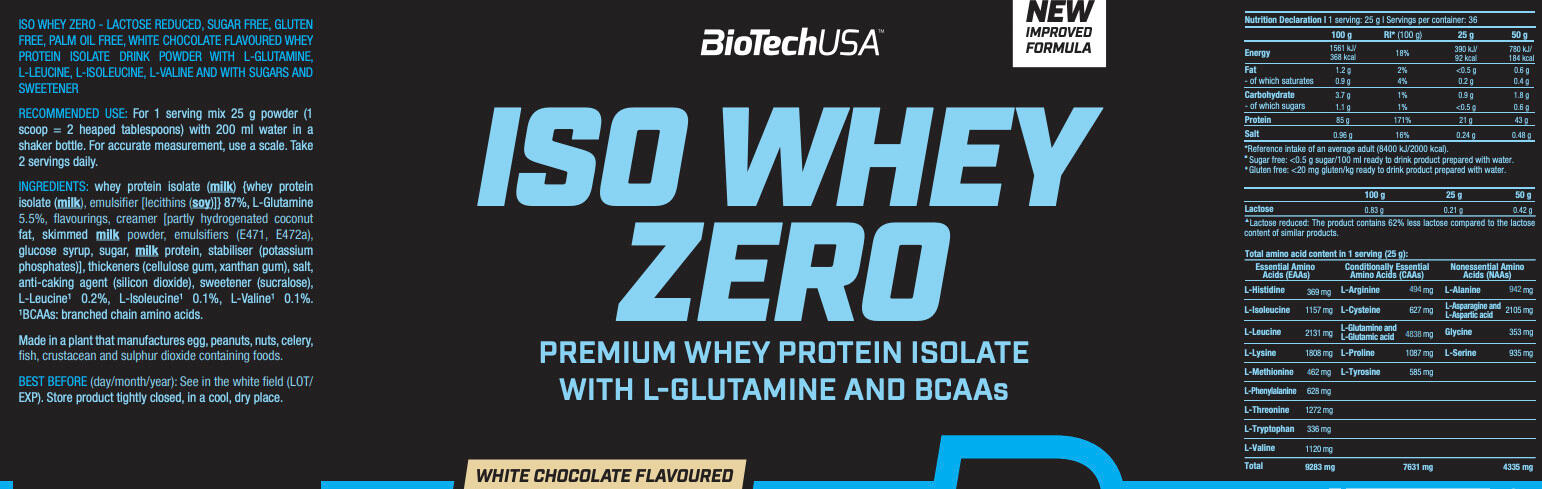 Whey Isolate - Iso Whey Zero (908g) - Weiße Schokolade 3/6
