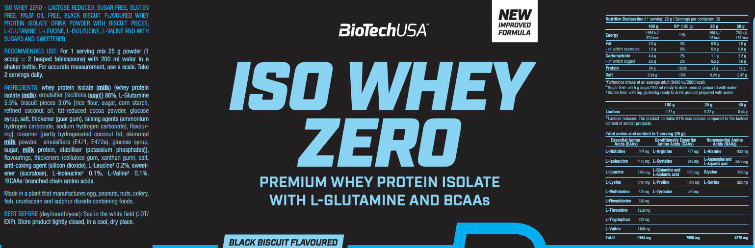 Whey isolate - Iso Whey Zero - Biscuit Noir 3/5