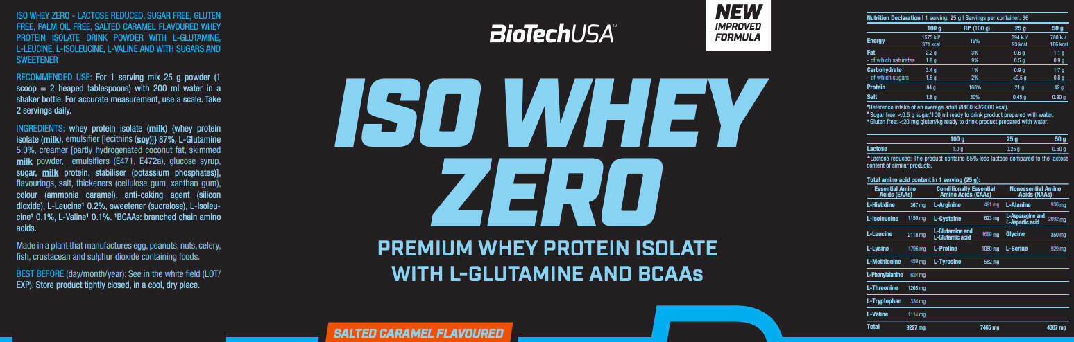 Whey isolate - Iso Whey Zero - Caramel Salé 3/4