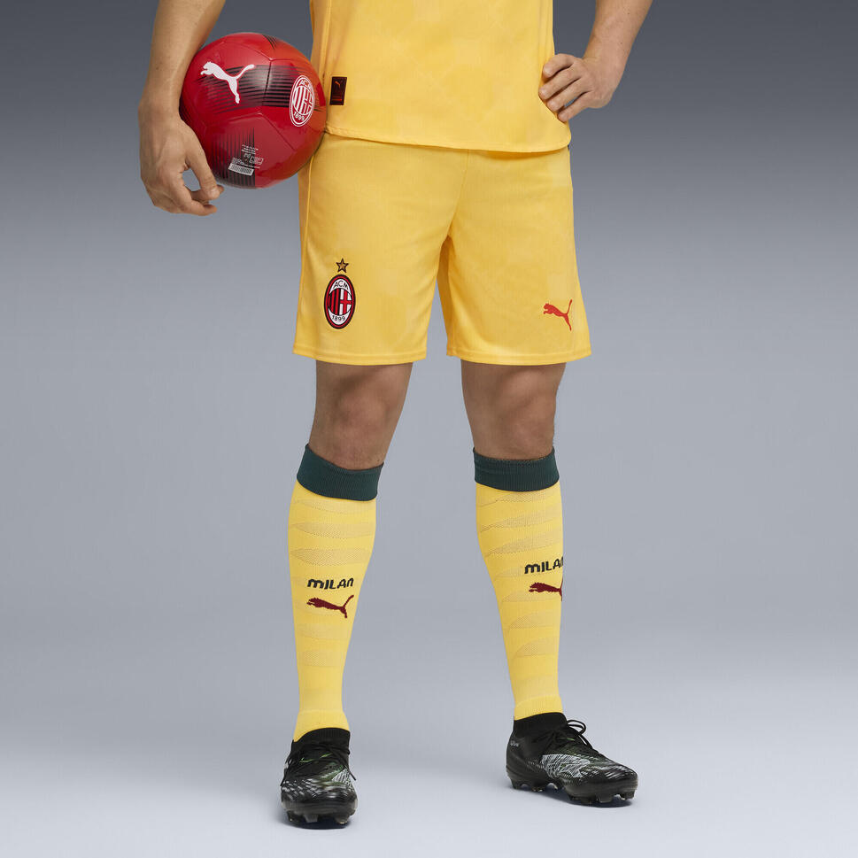 Męskie szorty AC Milan 25/26 PUMA Sunny Yellow Dark Myrtle Green