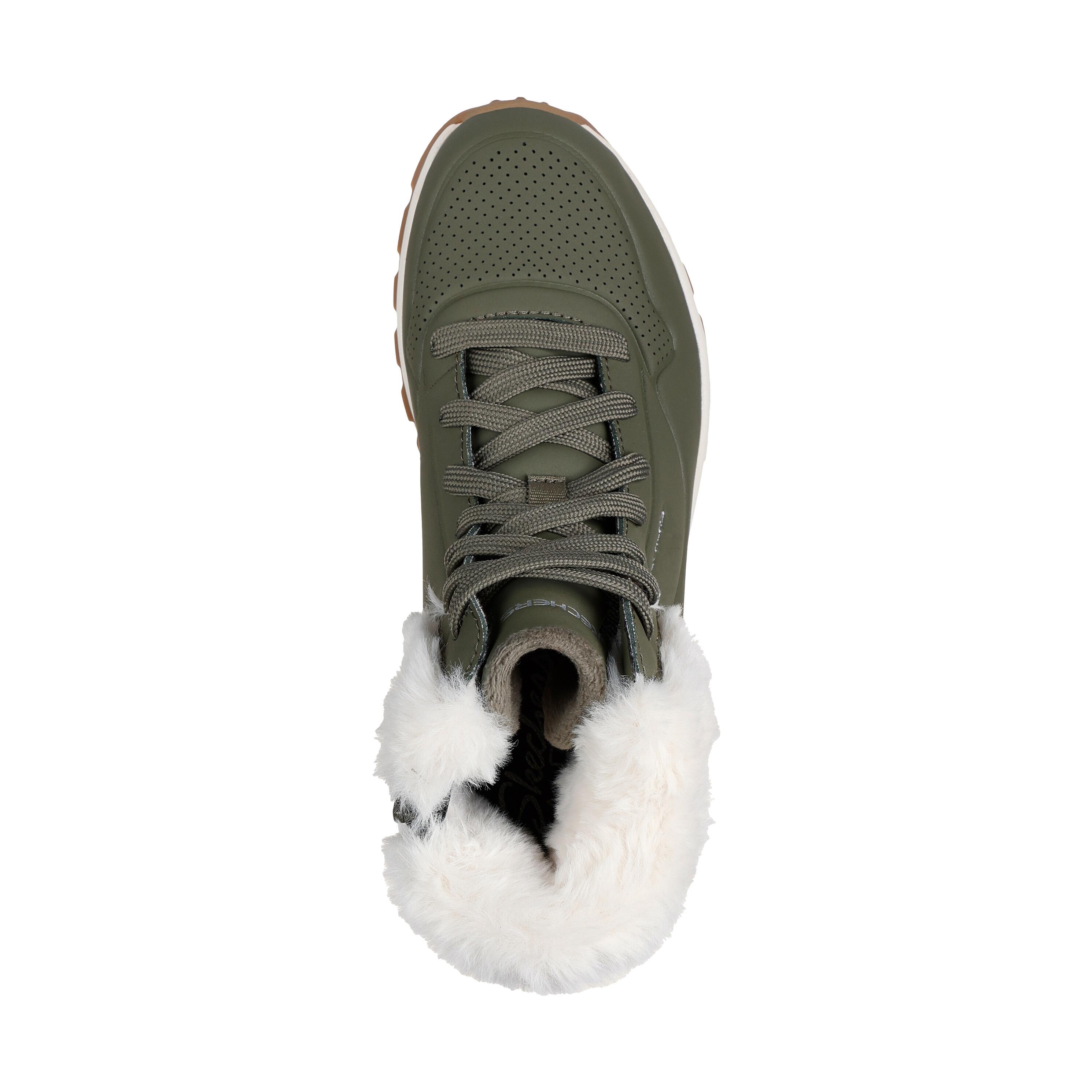Botines Deportivos Mujer Skechers 167274_OLV Verdes con Cordones 5/7