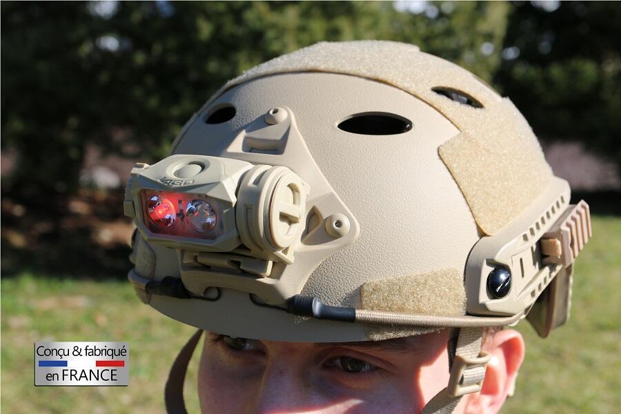 Lampe frontale DIABLO - Bandeau uni Coyote – Fabrication FRANCE 2/6