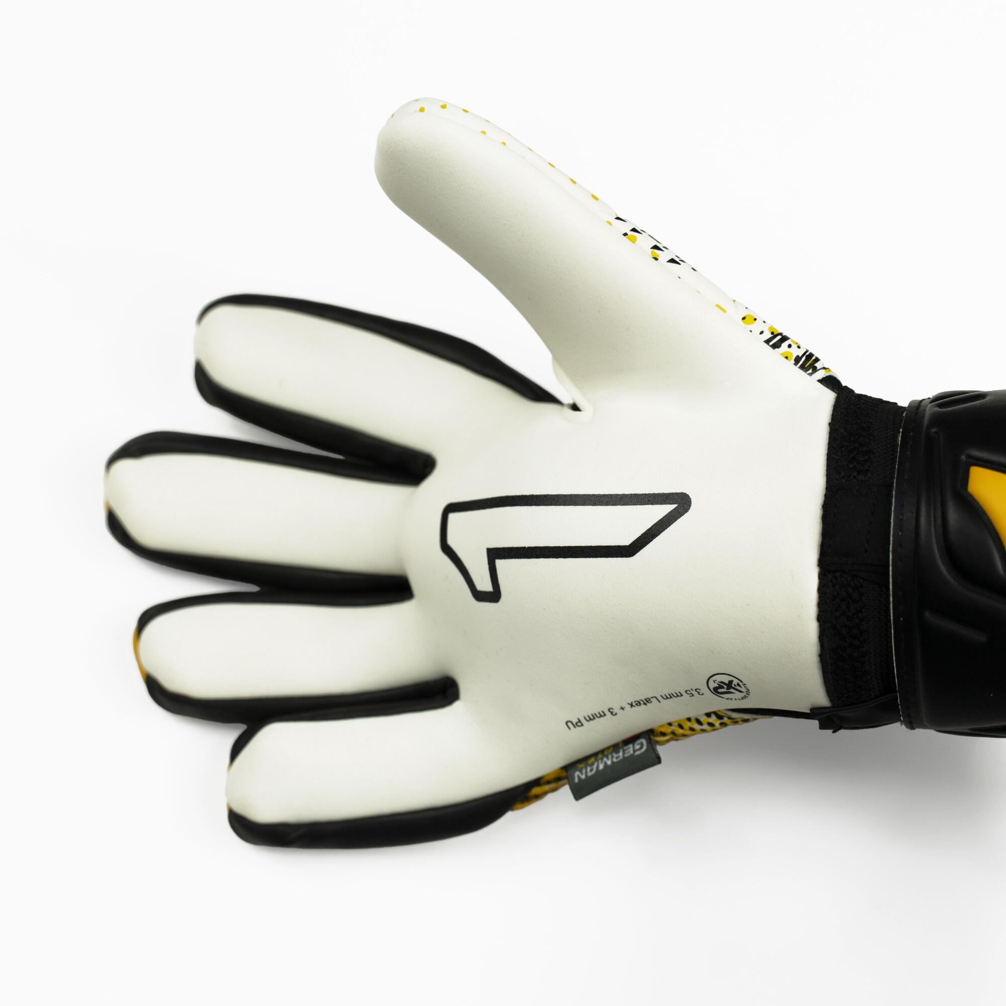 Luvas Guarda-redes Rinat Adulto Fiera Prime Preto Oro Relva Natural 3/6