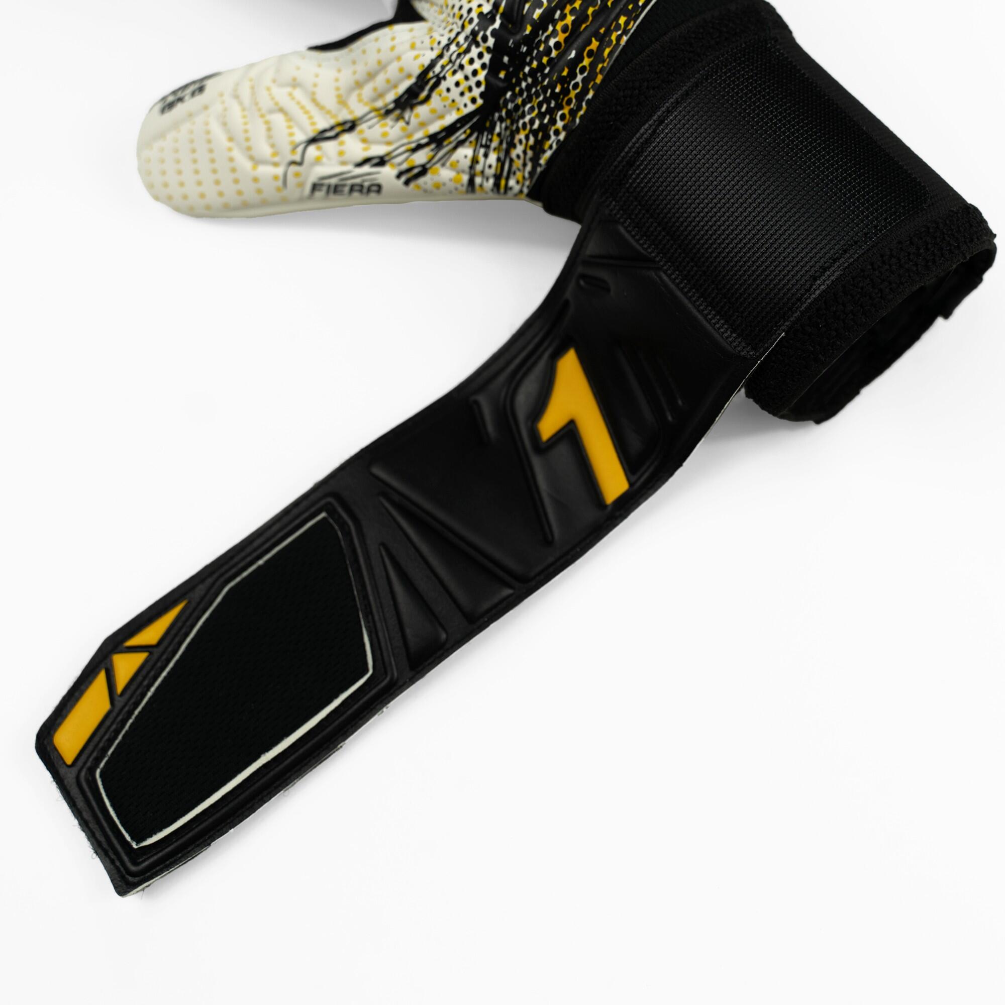 Luvas Guarda-redes Rinat Adulto Fiera Prime Preto Oro Relva Natural 4/6