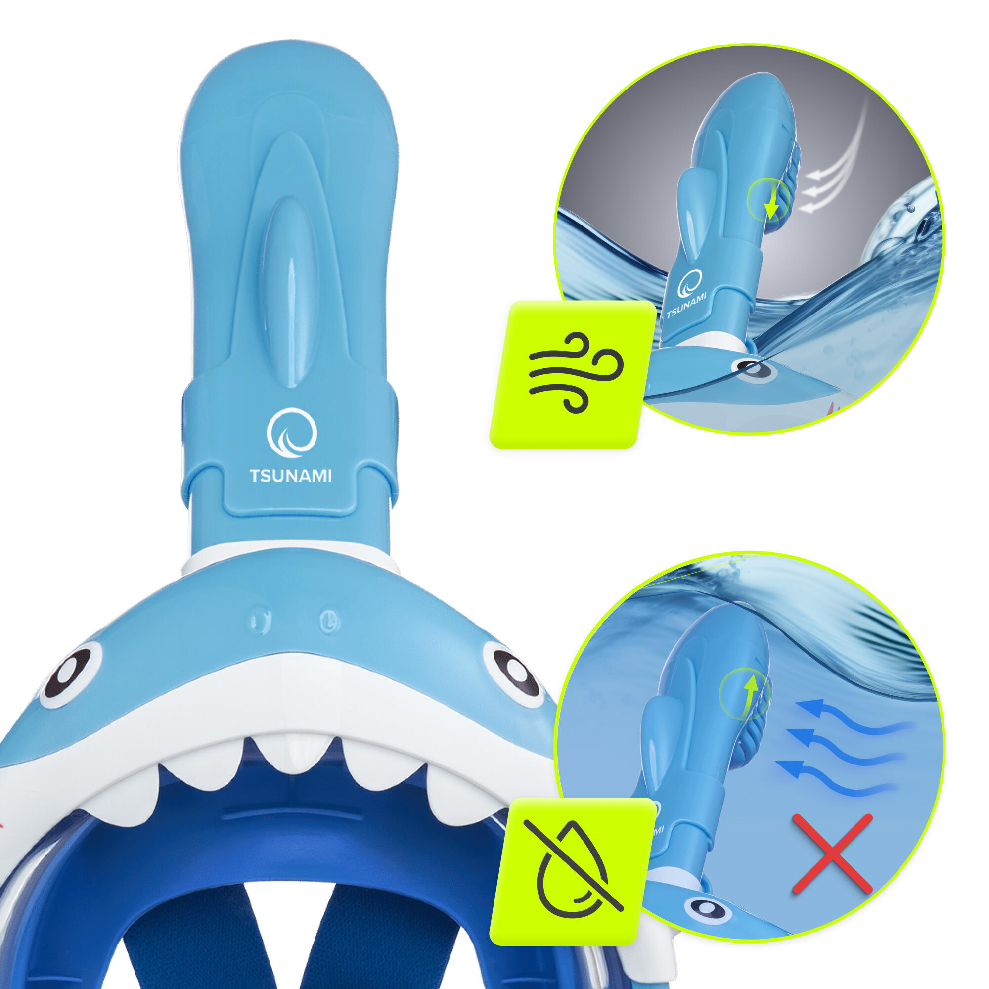 Dětská panoramatická potápěčská maska TSUNAMI SHARK 2/7