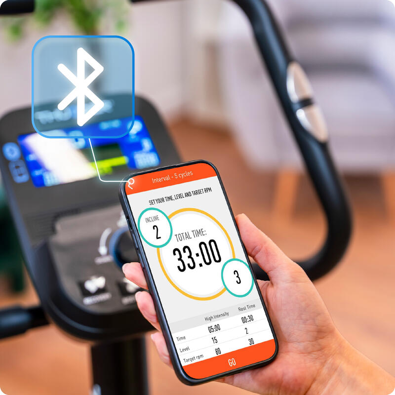 Bicicletă verticală electromagnetică staționară THUNDER TRIX
