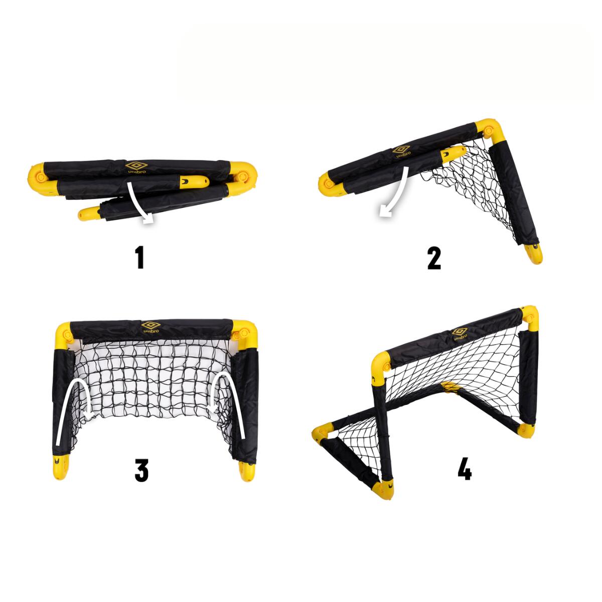 Zestaw 2 bramek do piłki nożnej dla dzieci Umbro 55x44x44cm z siatką 3/5