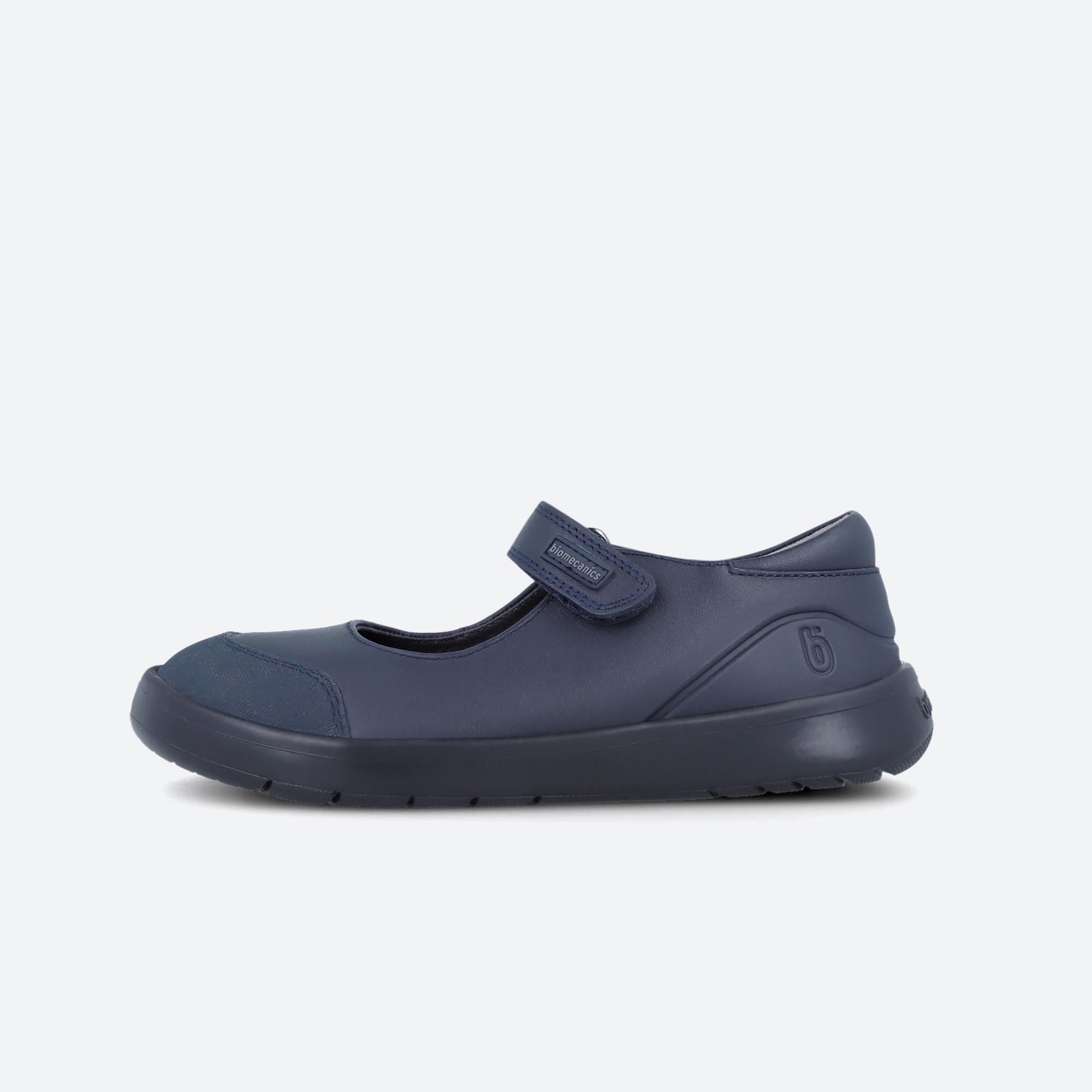 Mary Janes Escolares Barefoot Menina Biomecanics 251022B Azul Marinho Adesivo 5/6