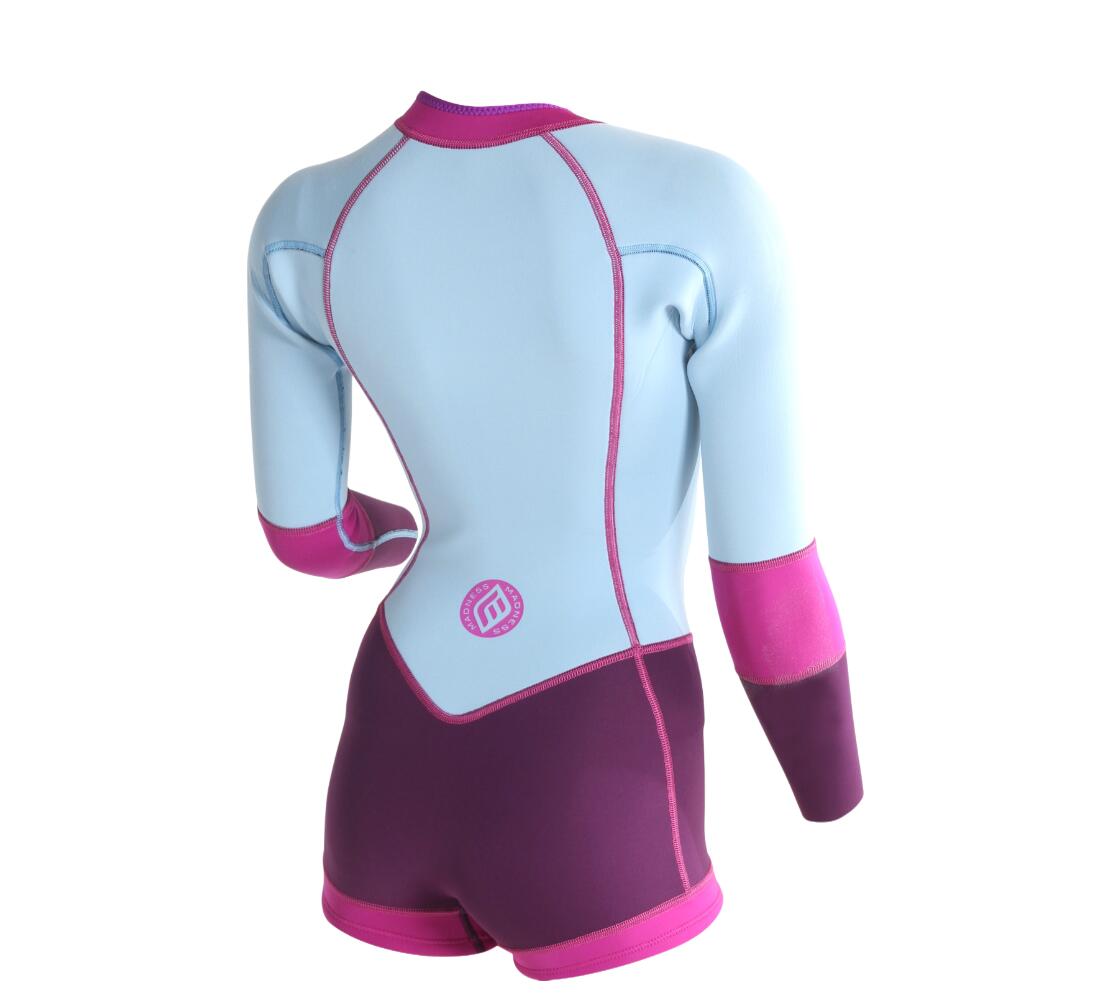 2/2 Unlimited -Zip Dos L/S Combinaison Shorty Surf Femme 2/3