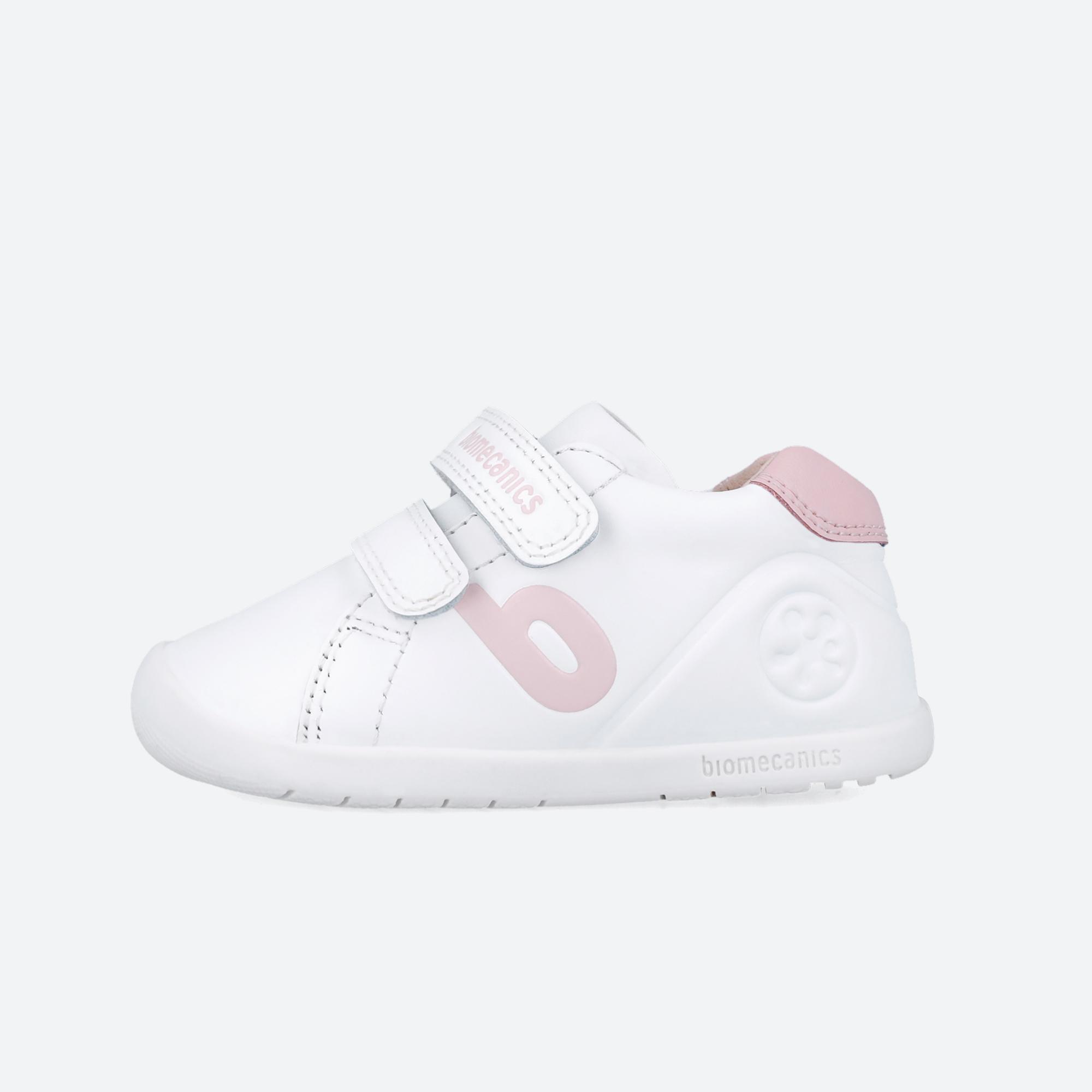 Sapatilhas Primeiros Passos Barefoot Bebê Menina Biomecanics 251010B Brancas 6/7