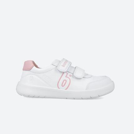Zapatillas Colegiales Barefoot Niña Biomecanics 251020D Blancas Cierre Adherente