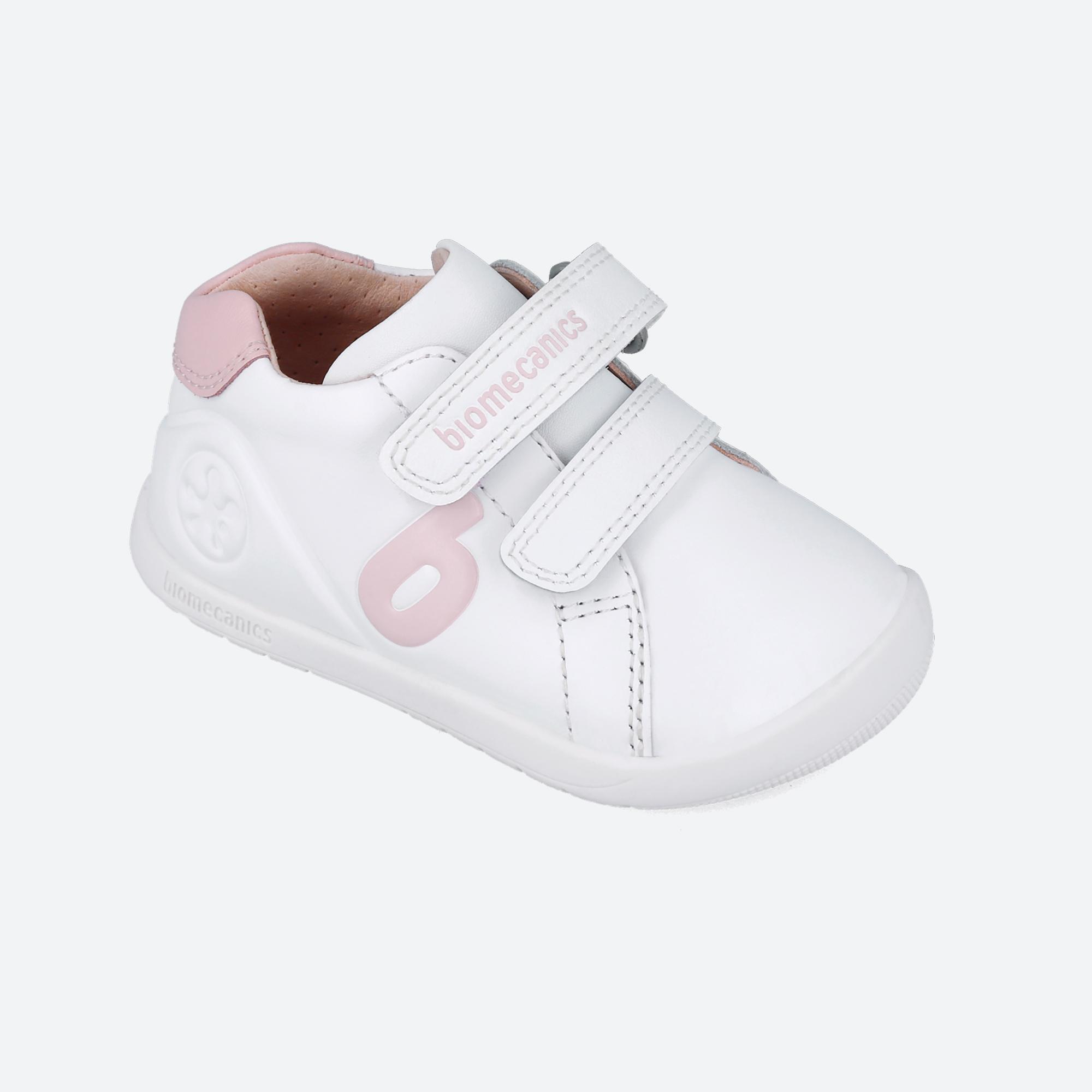 Sapatilhas Primeiros Passos Barefoot Bebê Menina Biomecanics 251010B Brancas 4/7