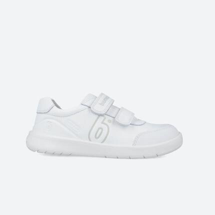 Zapatillas Colegiales Barefoot Niña Biomecanics 251020D Blancas Cierre Adherente