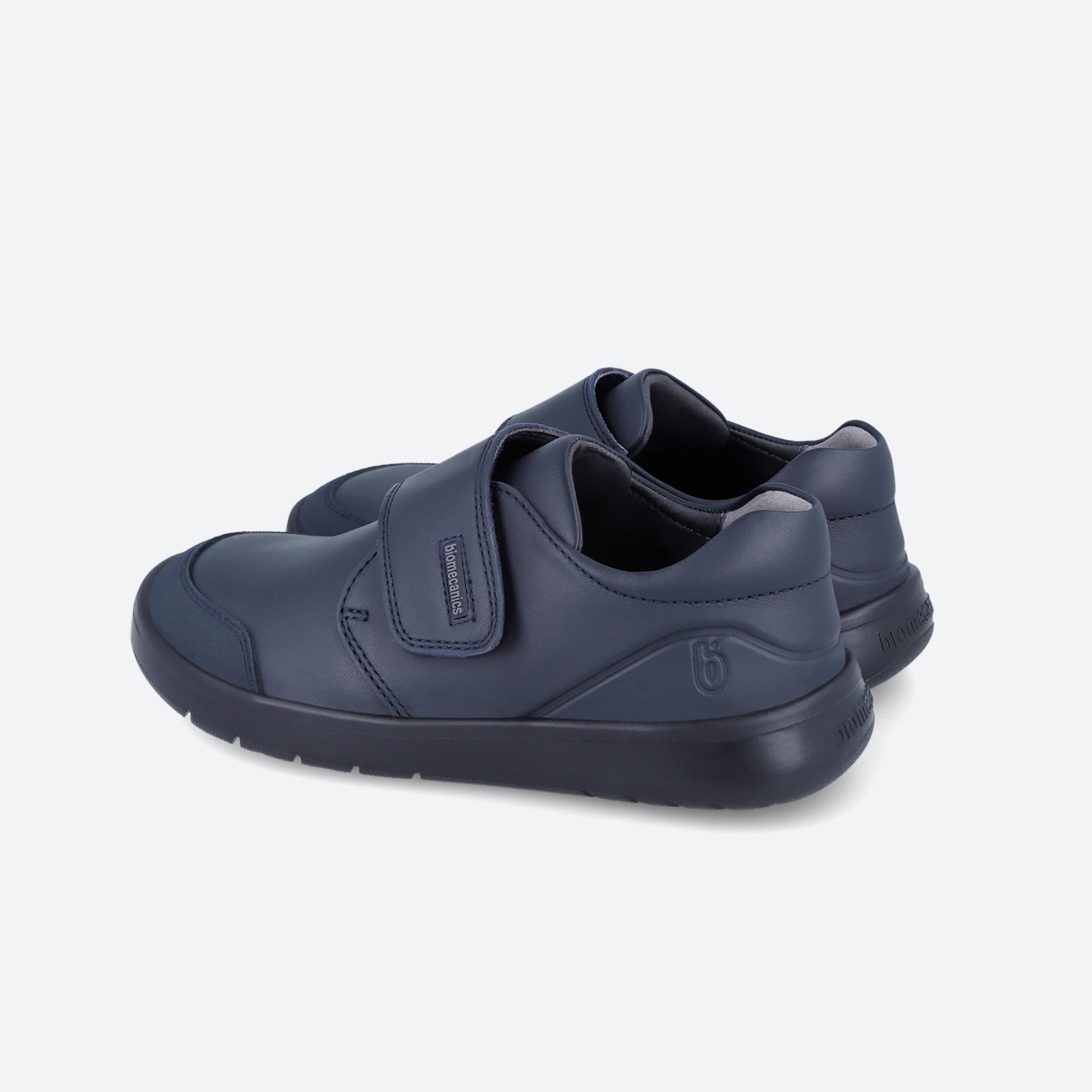 Sapatos Escolares Barefoot Menino Biomecanics 251021B Azul Marinho Adesivo 3/6