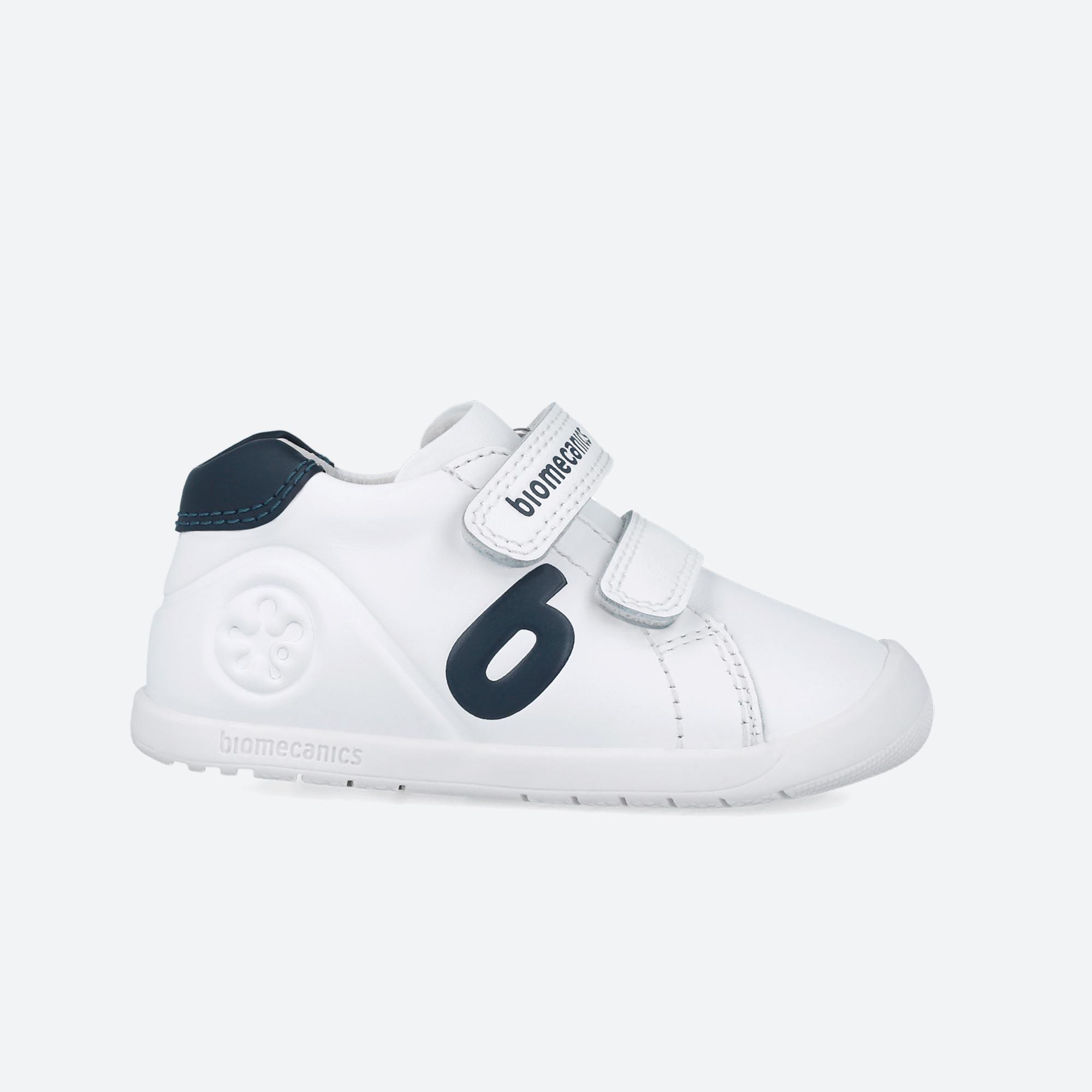 BIOMECANICS Sapatilhas Primeiros Passos Barefoot Bebê Biomecanics 251010A Brancas Adesivo
