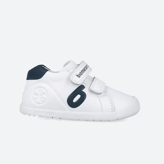 Zapatillas Primeros Pasos Barefoot Bebé Biomecanics 251010A Blancas Adherente