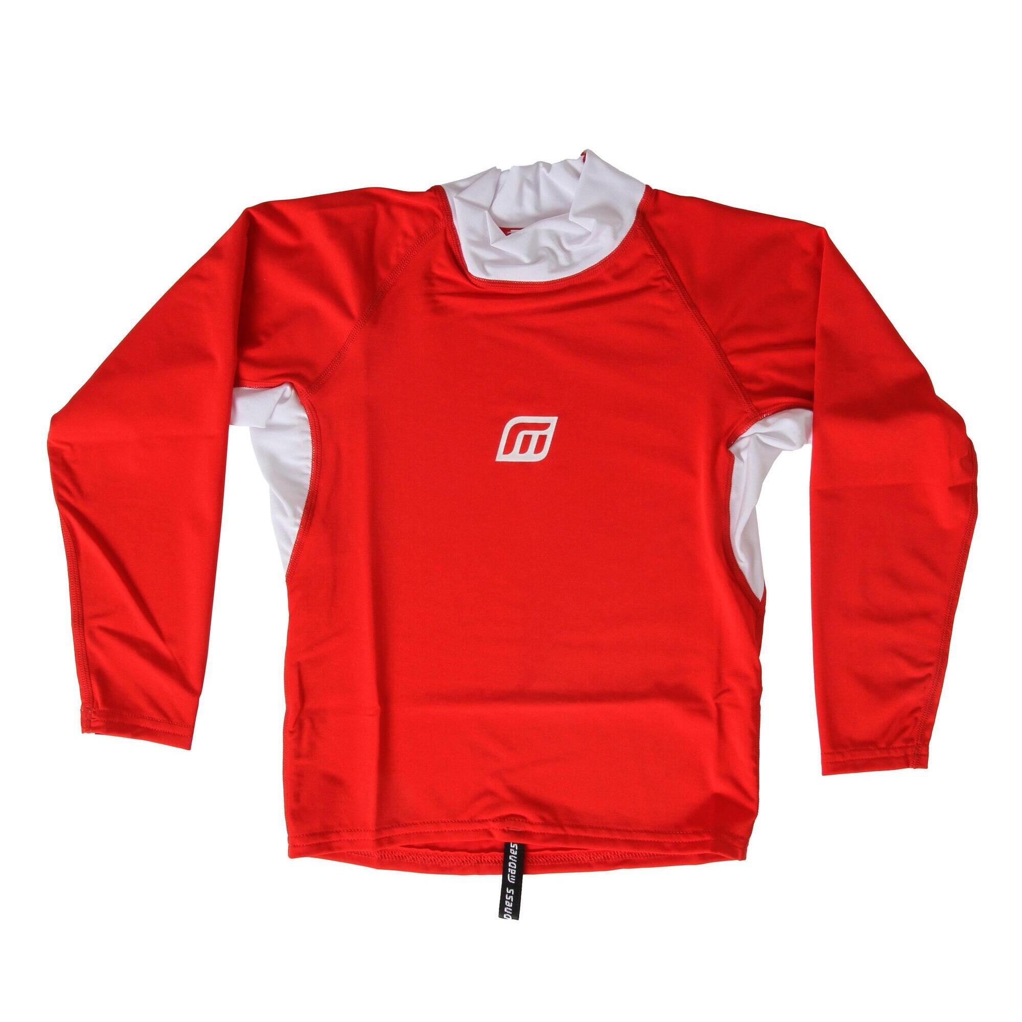 Mdns - Essential - Lycra L/s Anti-uv Surf Enfant - Sous Combinaison - Rouge - 48 Xl - Decathlon