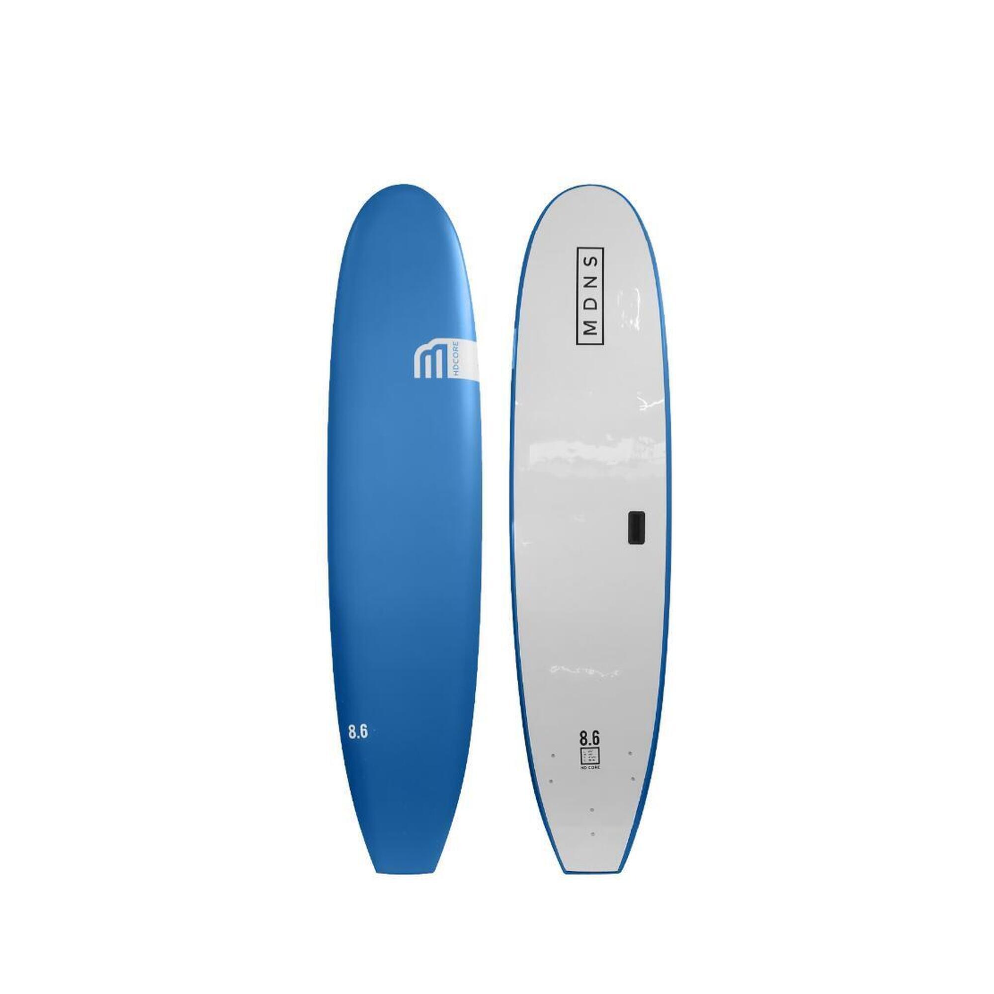 Mdns - Hd Core 8'6 - Planche De Surf Softboard 8'6 - Planche De Surf - Bleu - Decathlon