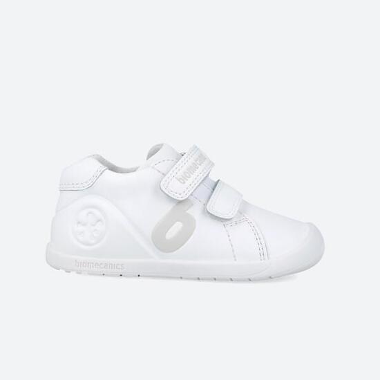 Zapatillas Primeros Pasos Barefoot Bebé Biomecanics 251010A Blancas Adherente